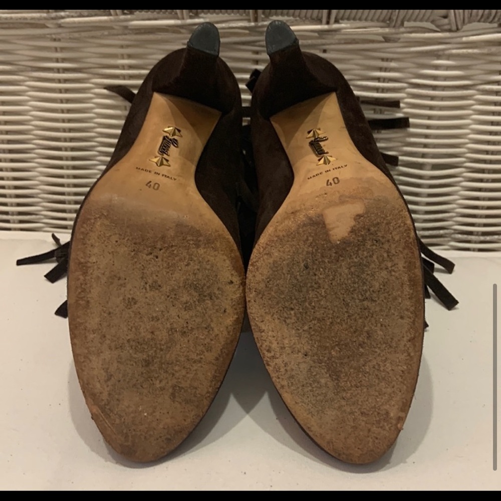 Authentic Gucci chocolate fringe bootie - Picture 7 of 10